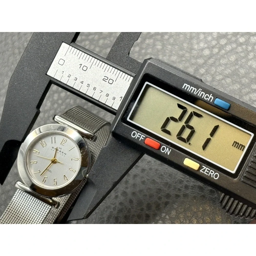 Skagen Silver Tone Stainless Steel Mesh Watch NEEDS BATTERY